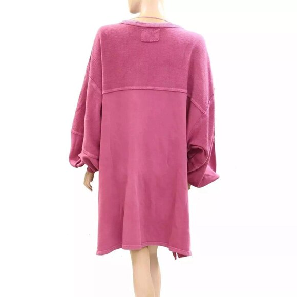 Free People We The Free Coastal Solid Crew Sweatshirt Top Pullover L NEW 275873 - Picture 6 of 8